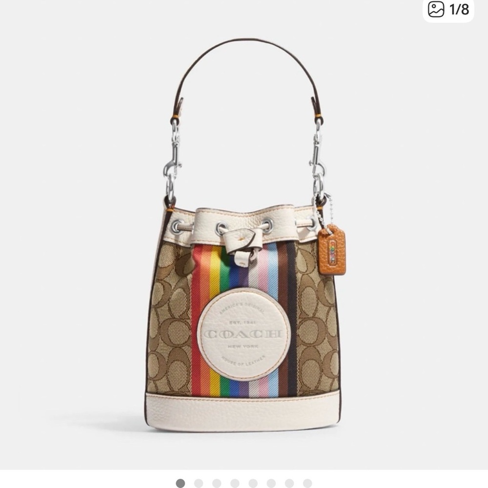 Coach Multicolor Stripe and Signature Crossbody Bag